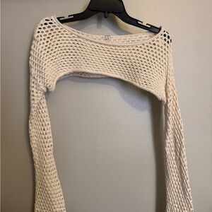 Garage Cream Open-Knit Shrug